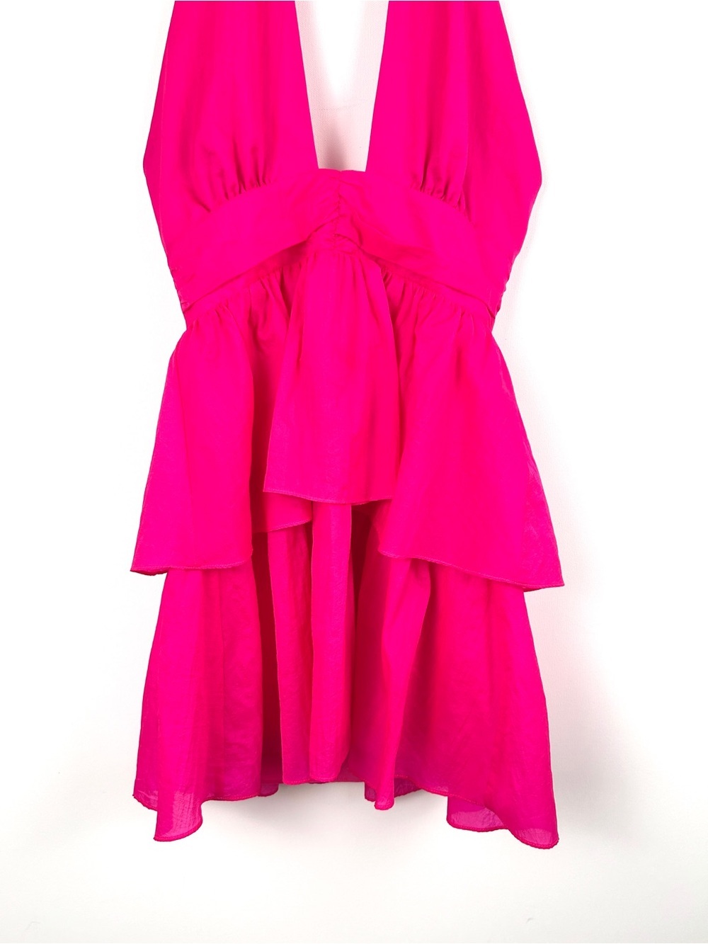 Amanda Uprichard Darby Cross Front Dress Halter Backless Revolve Pink Size Small - Picture 5 of 15